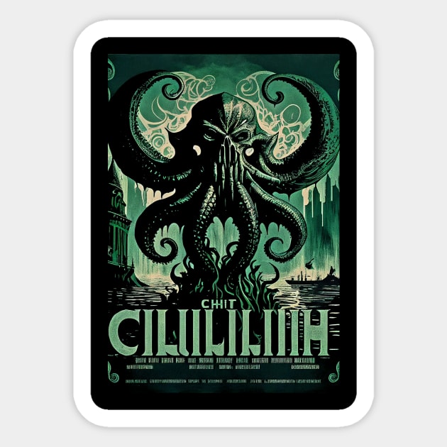 CTHULHU VINTAGE ARTHOUSE FOREIGN MOVIE POSTER 03 Sticker by BarrySullivan